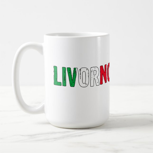Taza De Café Me encanta Livorno Italia (Izquierda)