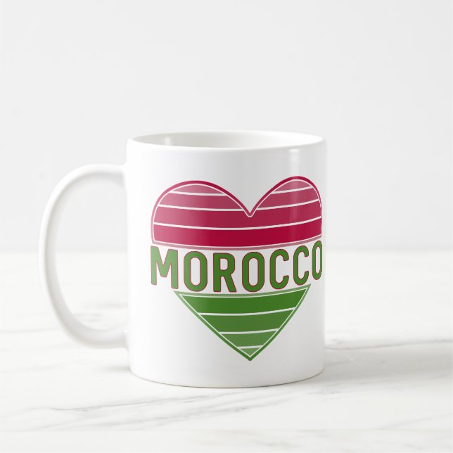 Taza De Café Me encanta Marruecos, el corazón marroquí (Izquierda)