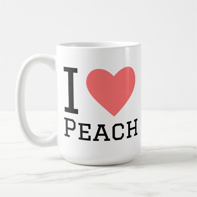 Taza De Café Me encanta melocotón  (Izquierda)