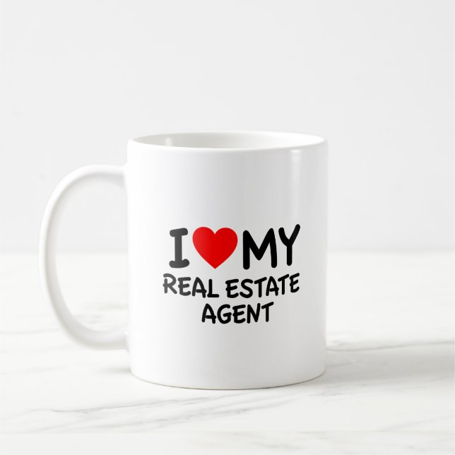 Taza De Café Me encanta mi agente inmobiliario (Izquierda)