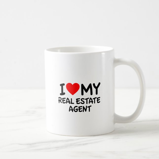 Taza De Café Me encanta mi agente inmobiliario (Derecha)