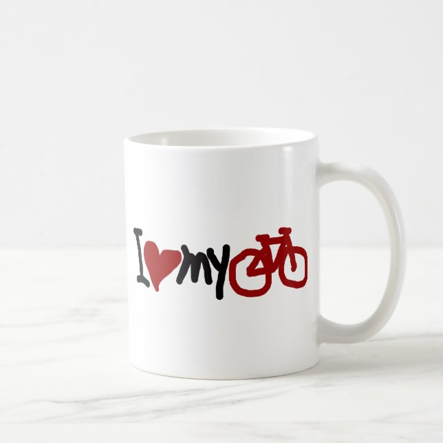 Taza De Café Me encanta mi bicicleta (Derecha)