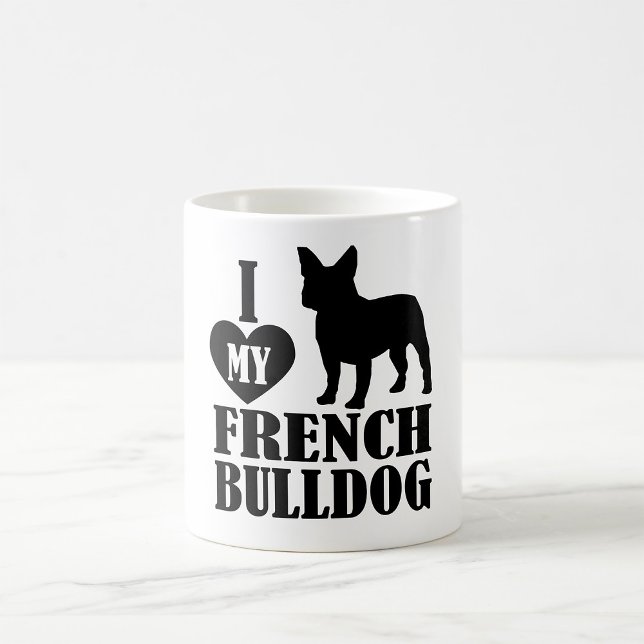 Taza De Café Me encanta mi café Bulldog francés (Subido por el creador)