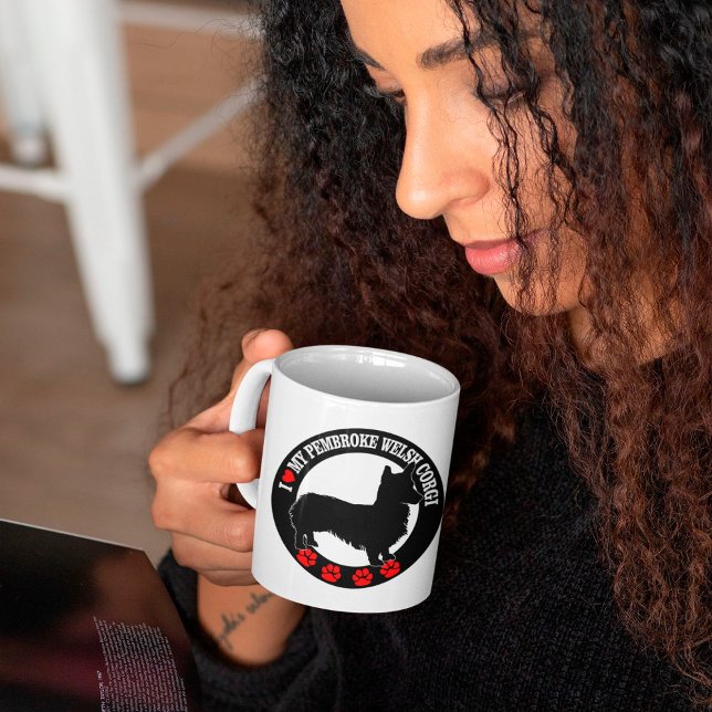 Taza De Café Me encanta mi café galés de pembroke (Subido por el creador)