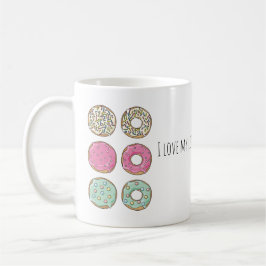 Taza De Café "Me encanta mi chiflado" Donuts y Pugs