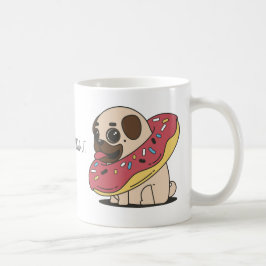Taza De Café "Me encanta mi chiflado" Donuts y Pugs