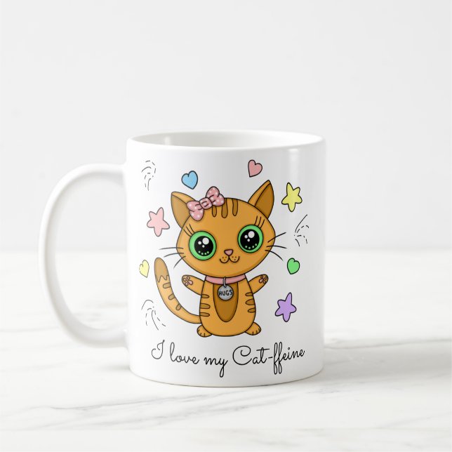 Taza De Café Me encanta mi feto de gatos (Izquierda)