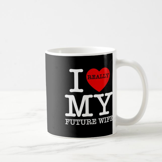 Taza De Café Me Encanta Mi Futuro Esposa Matrimoniales (Derecha)