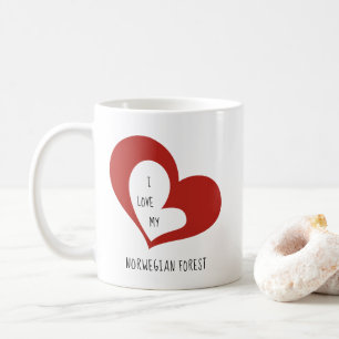 Taza De Café Me encanta mi gato noruego