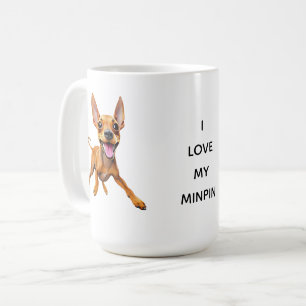 Taza De Café ME ENCANTA MI MINPIN minpin pinscher papá