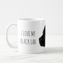 Taza De Café Me encanta mi peluca para perros de Black Lab