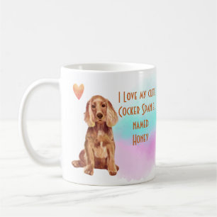 Taza De Café Me encanta mi perro de caricatura Personalizado Co