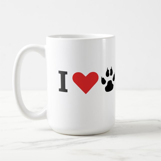 Taza De Café Me encanta mi perro gato increíble (Izquierda)