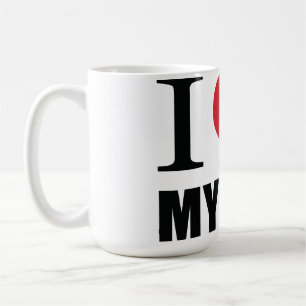 Taza De Café Me encanta mi perro tirando almohada