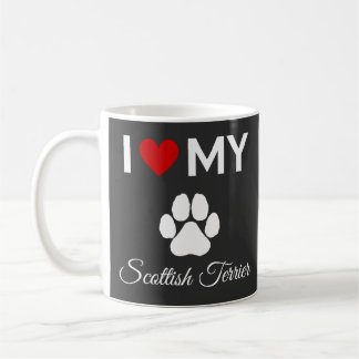 Taza De Café Me encanta mi texto personalizado de perro de Scot