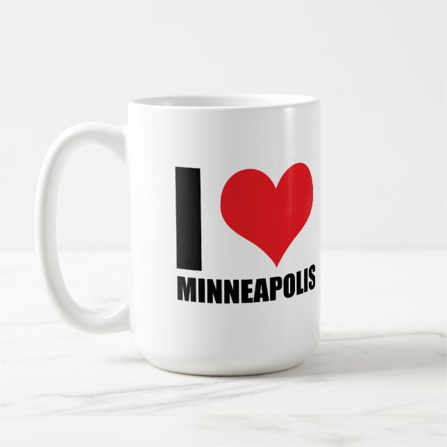 Taza De Café Me encanta Minneapolis (Izquierda)