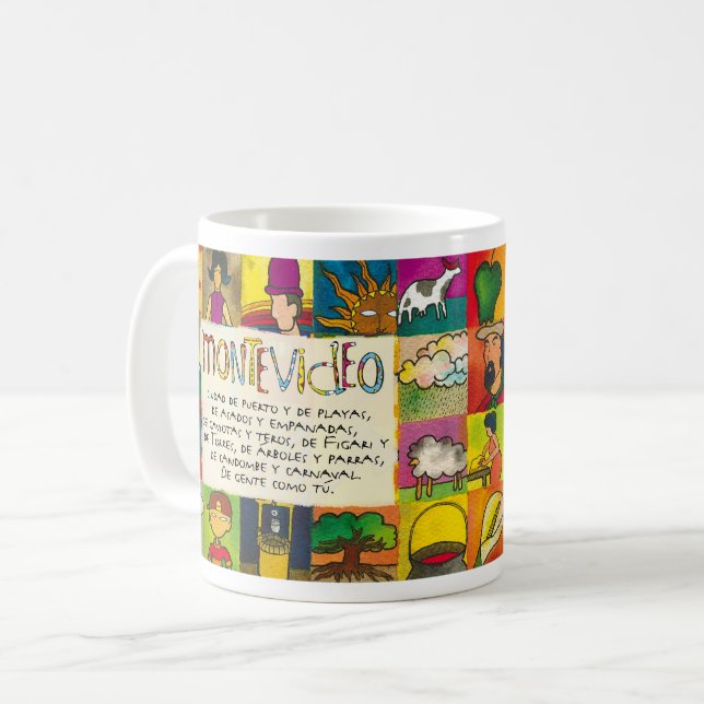 Taza De Café Me encanta Montevideo #1 (Anverso izquierdo)