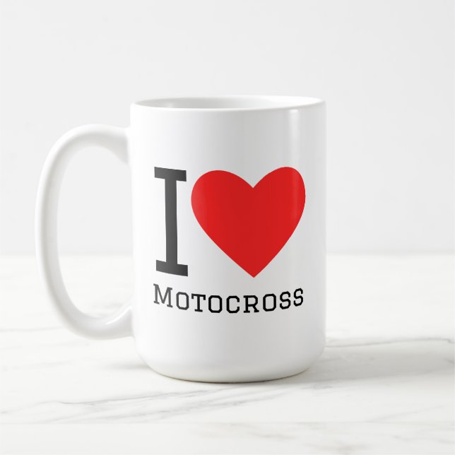 Taza De Café Me encanta motocross (Izquierda)