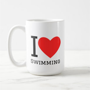 Taza De Café Me encanta nadar