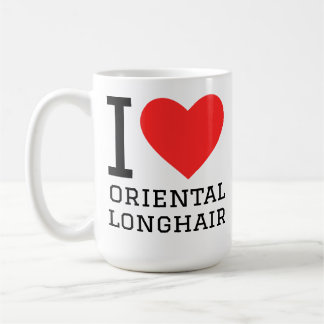 Taza De Café Me encanta oriental de pelo largo
