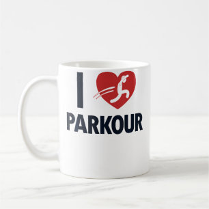 Taza De Café Me encanta Parkour Wall Run Traceur Training Jumpe