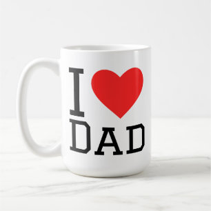 Taza De Café Me encanta pegatina cuadrada de papá