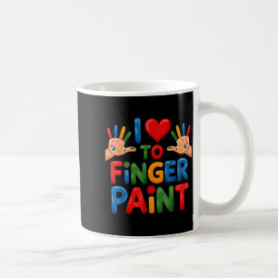 Taza De Café Me encanta pintar con los dedos parejas profesora 