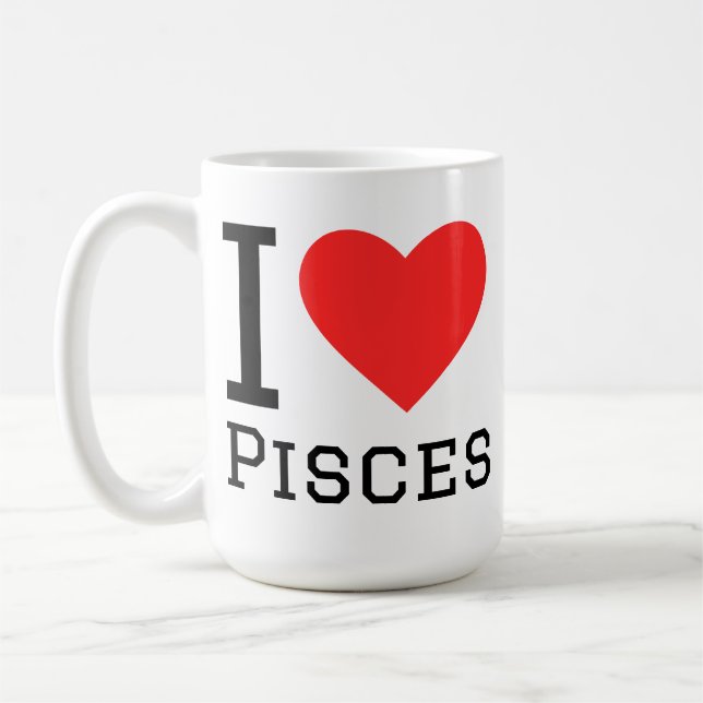 Taza De Café Me encanta piscis (Izquierda)