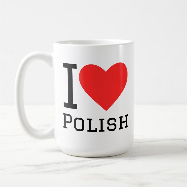 Taza De Café Me encanta polaco (Izquierda)