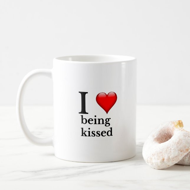 Taza De Café Me encanta que me besen (Con donut)