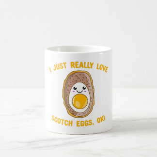 Taza De Café Me Encanta Realmente Los Huevos Scotch, ¡Ok! Kawai