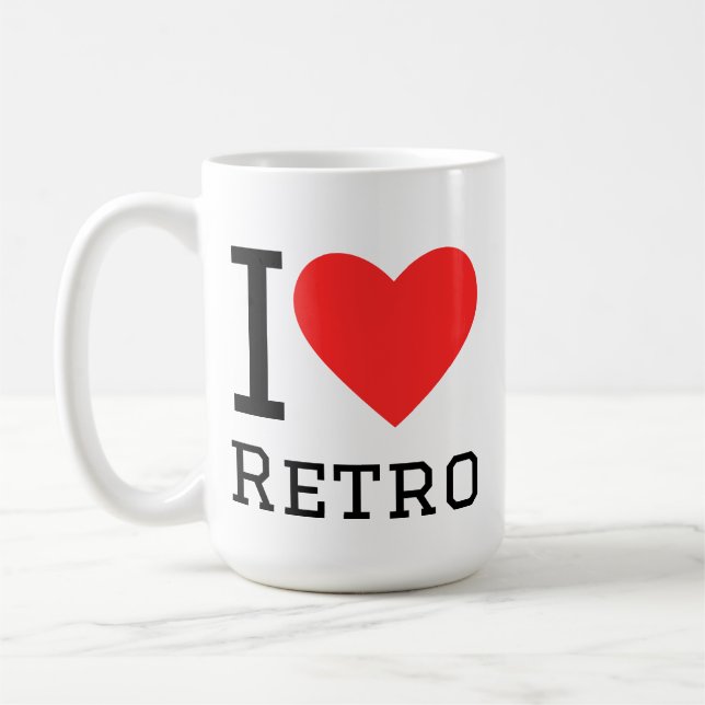 Taza De Café Me encanta retro (Izquierda)