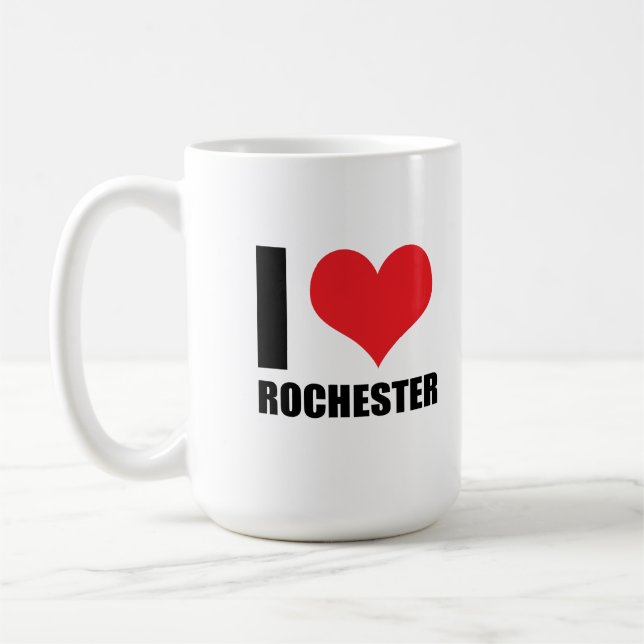 Taza De Café Me encanta Rochester (Izquierda)