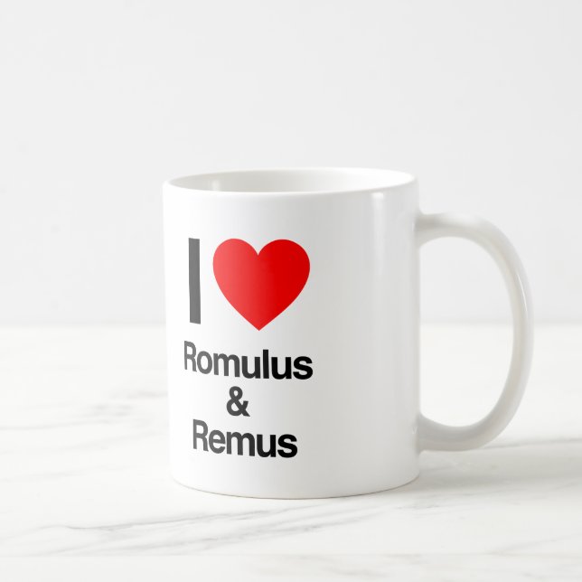Taza De Café me encanta romulus y remus (Derecha)