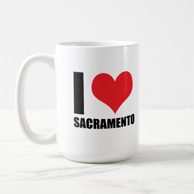 Taza De Café Me encanta Sacramento (Izquierda)