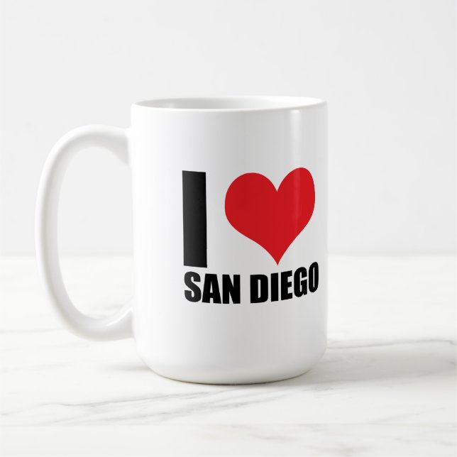 Taza De Café Me encanta San Diego (Izquierda)