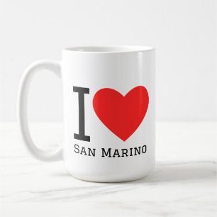 Taza De Café Me encanta San Marino pegatina cuadrada