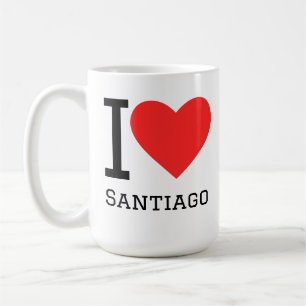 Taza De Café Me encanta Santiago 