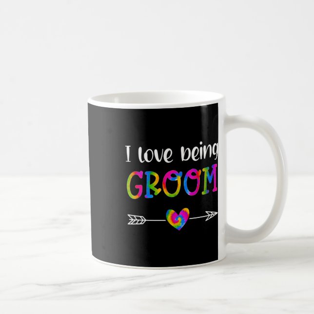 Taza De Café Me encanta ser el novio Orgulloso novio Tie Dye pa (Derecha)