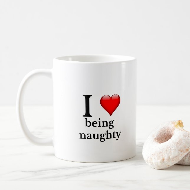 Taza De Café Me encanta ser travieso (Con donut)