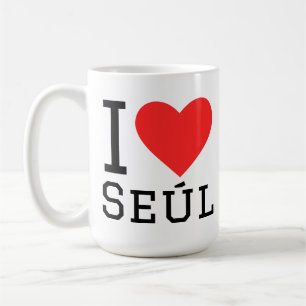 Taza De Café Me encanta Seúl 