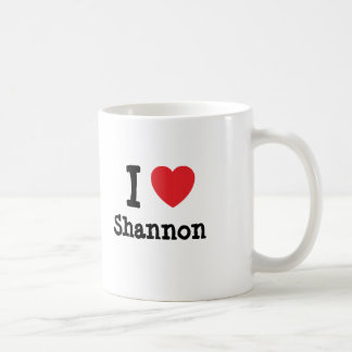 Taza De Café Me encanta Shannon corazón personalizado personali