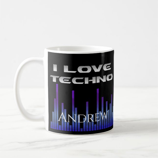 Taza De Café Me encanta Techno (Izquierda)