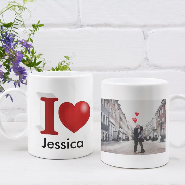 Taza De Café Me encanta tu foto Día de San Valentín personaliza (Subido por el creador)