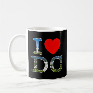 Taza De Café Me Encanta Washington Wa Dc Font