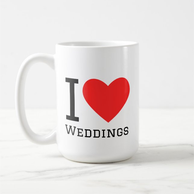Taza De Café Me encantan las bodas  (Izquierda)
