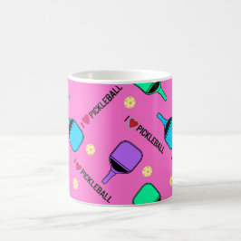 Taza De Café Me encantan las bolas de picnic sobre el rosa lind