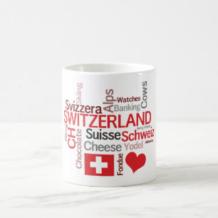 Taza De Café Me encantan las cosas suizas favoritas de Suiza