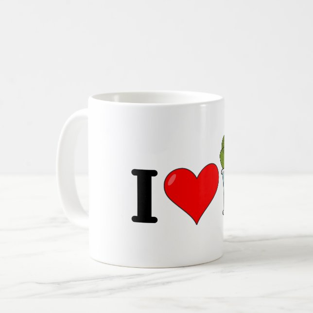 Taza De Café Me encantan las espinacas (Anverso izquierdo)