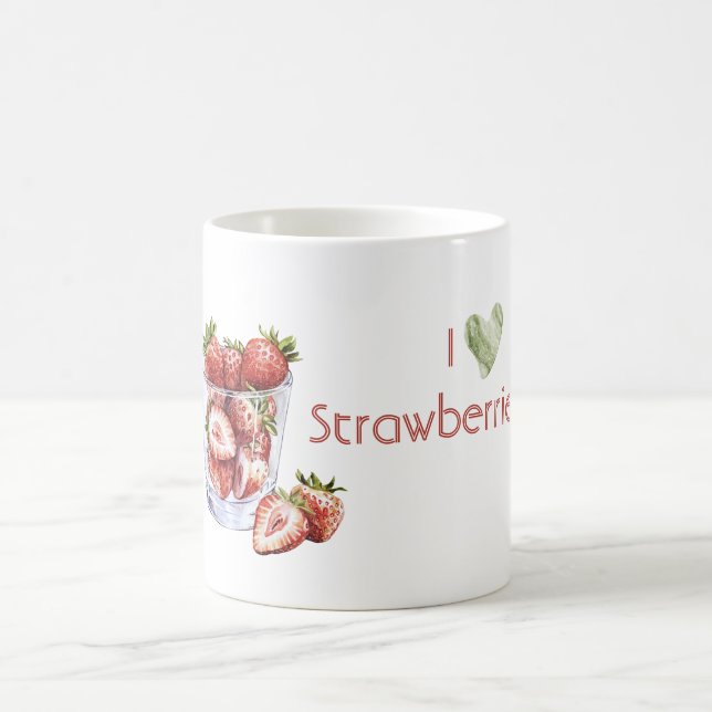 Taza De Café Me encantan las fresas  (Centro)